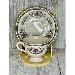 Vintage Demitasse Teacup and Saucer Pickard China The Danbury Mint